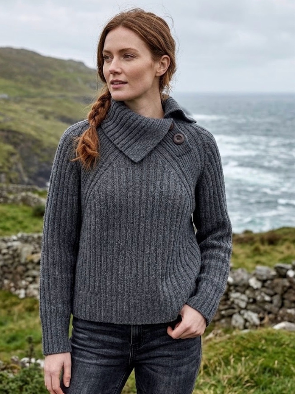 Fisherman out of Ireland 100% Knit Wool Sweater.XL